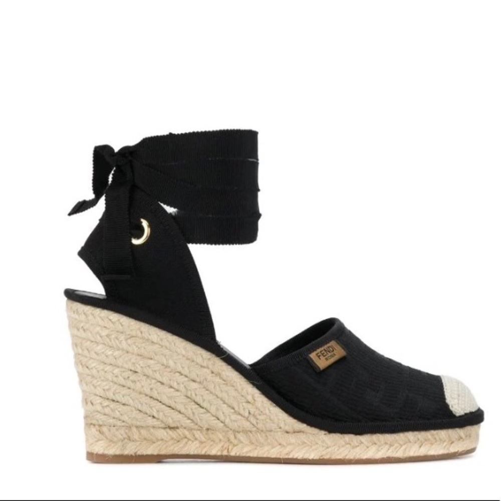 Authentic Fendi Roma FF motif espadrilles